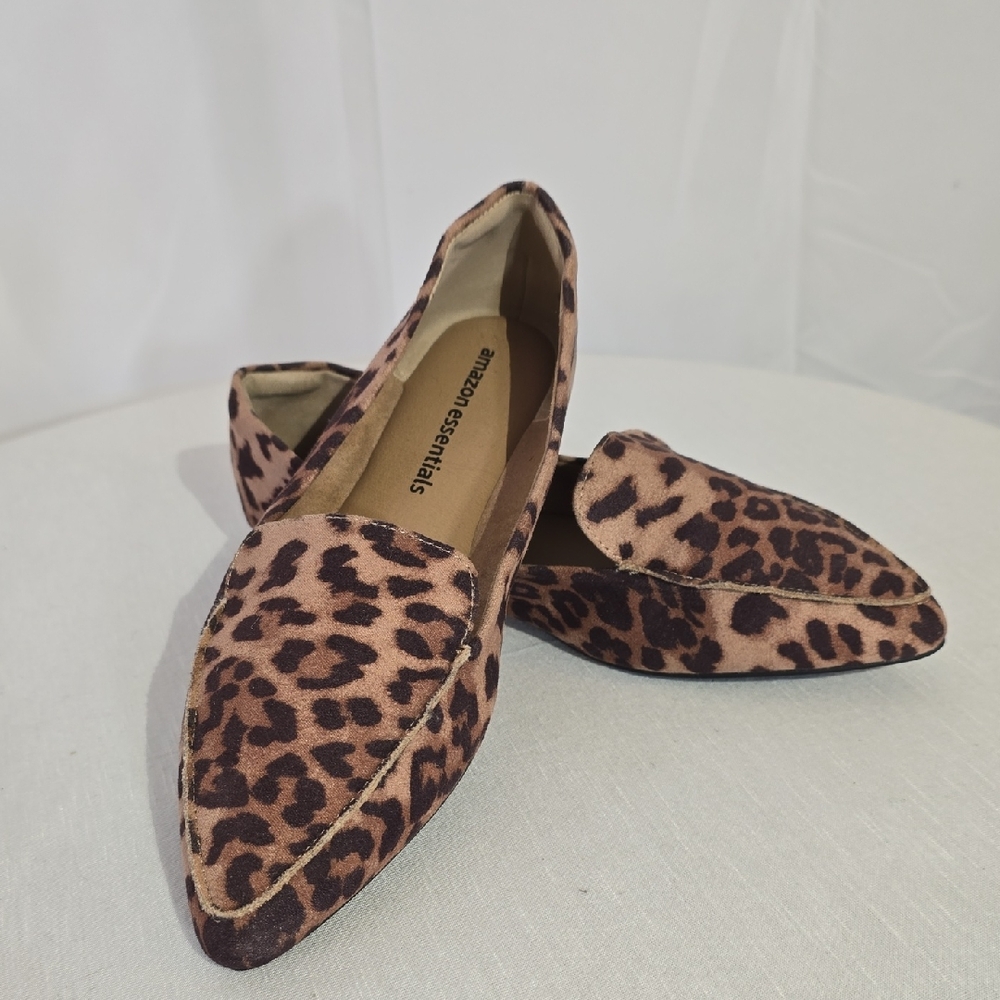 Amazon Essentials Brown Leopard Flats